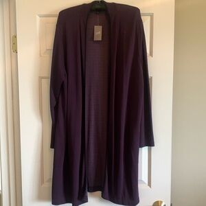 J.Jill Wearever Cardigan Duster Black Aubergine. Brand new!